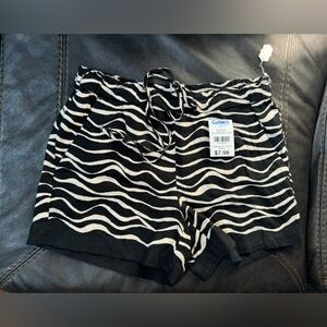 Loft striped linen shorts